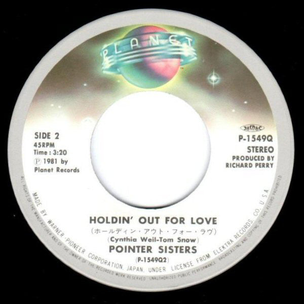 Pointer Sisters : Slow Hand (7", Single)