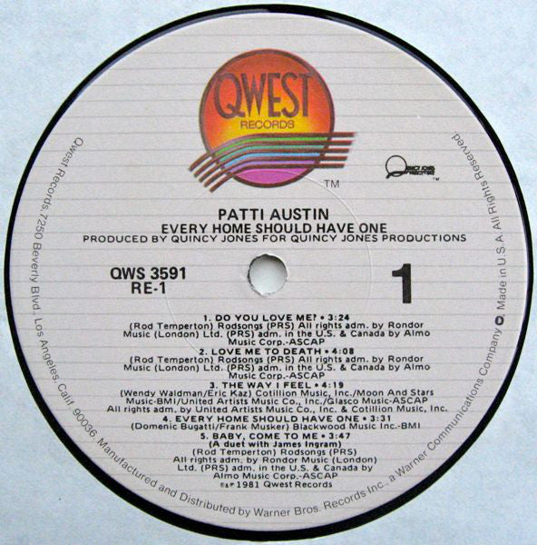 Patti Austin : Every Home Should Have One (LP, Album, All)