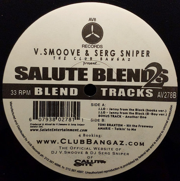 V. Smoove & Serg Sniper : Salute Blends 2 (12")