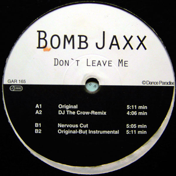 Bomb Jaxx : Don't Leave Me (12")