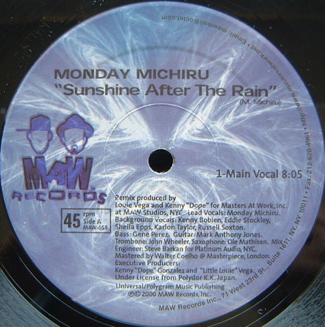 Monday Michiru : Sunshine After The Rain (12")