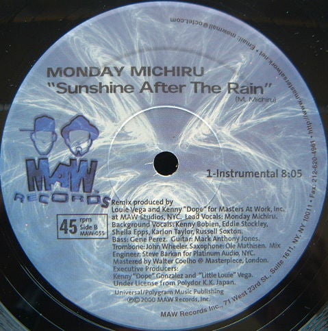 Monday Michiru : Sunshine After The Rain (12")