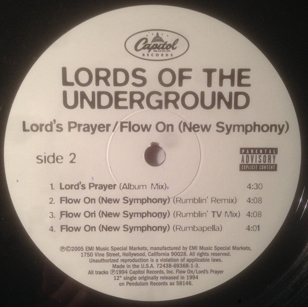 Lords Of The Underground : Flow On (New Symphony) (12", RE)