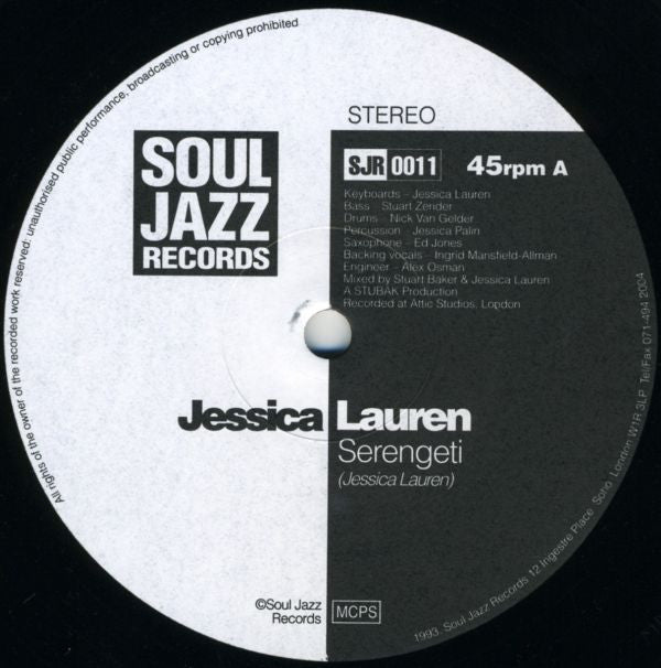 Jessica Lauren : Serengeti (12")