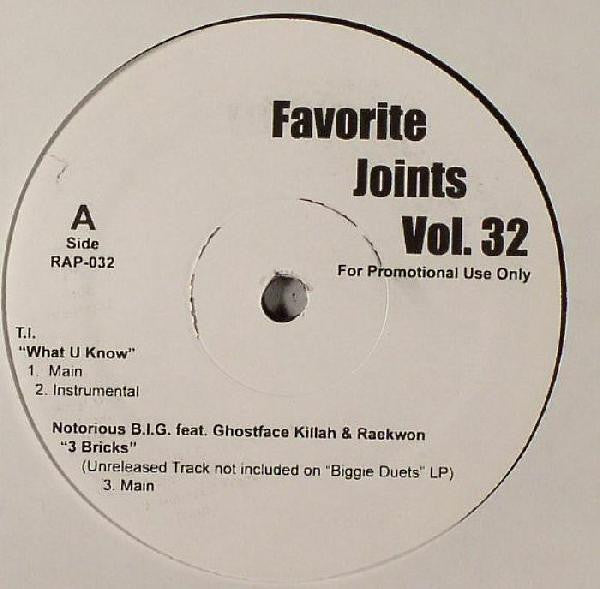 Various : Favorite Joints Vol. 32 (12", Promo, Unofficial)