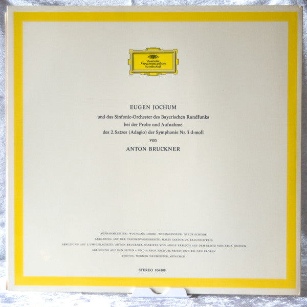 Anton Bruckner - Eugen Jochum, Symphonie-Orchester Des Bayerischen Rundfunks : 3. Symphonie (LP)
