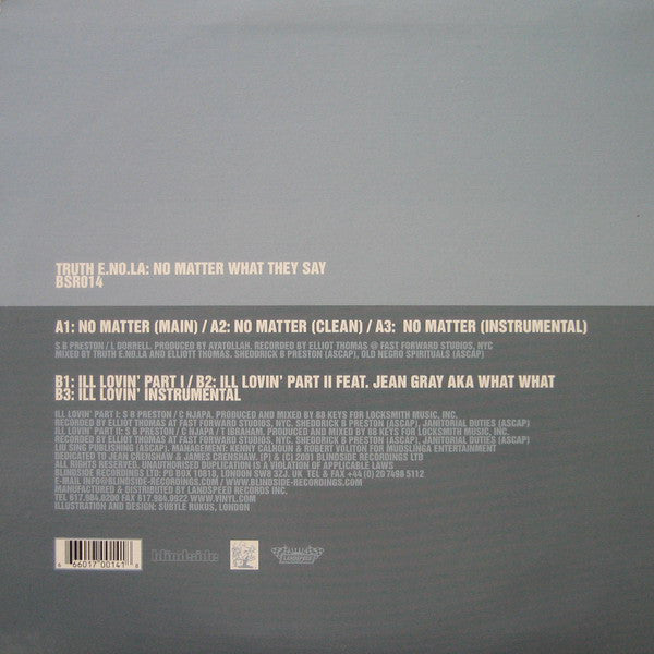 Truth Enola : No Matter What They Say (12")