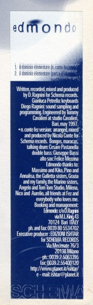 Edmondo : Il Dominio Elementare (Nicola Conte Remix) (12")