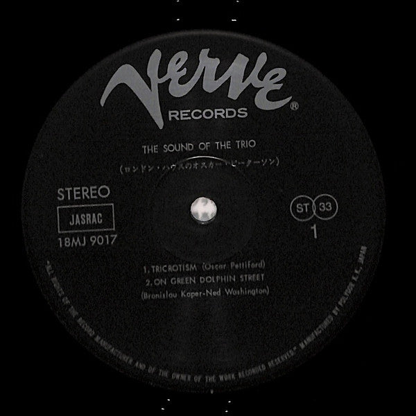 Oscar Peterson, Ray Brown, Ed Thigpen : The Sound Of The Trio (LP, Album, Ltd, RE)