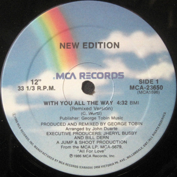 New Edition : With You All The Way (12")
