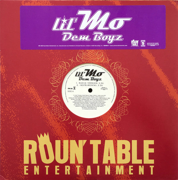 Lil' Mo : Dem Boyz (12", Promo)