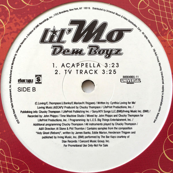 Lil' Mo : Dem Boyz (12", Promo)