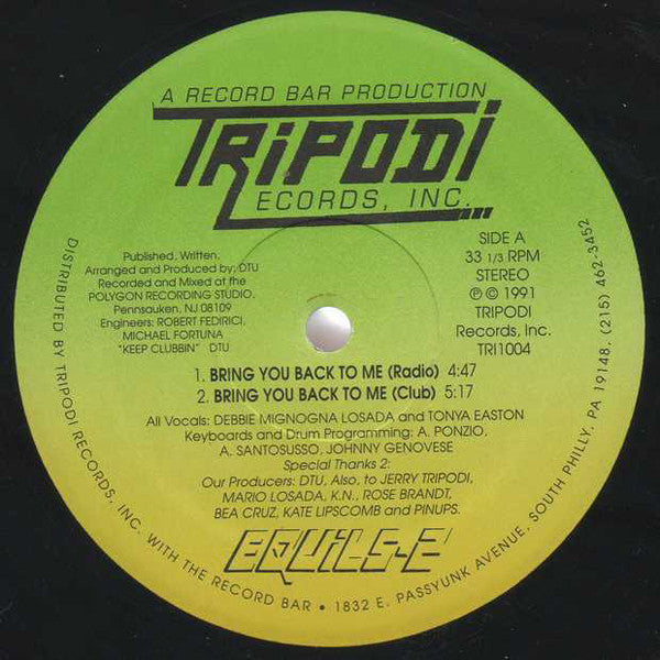 Equils-2 : Bring You Back To Me (12")