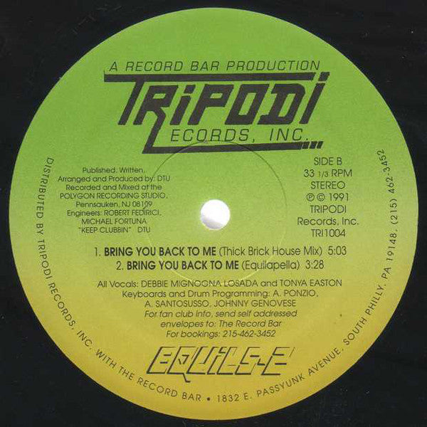 Equils-2 : Bring You Back To Me (12")