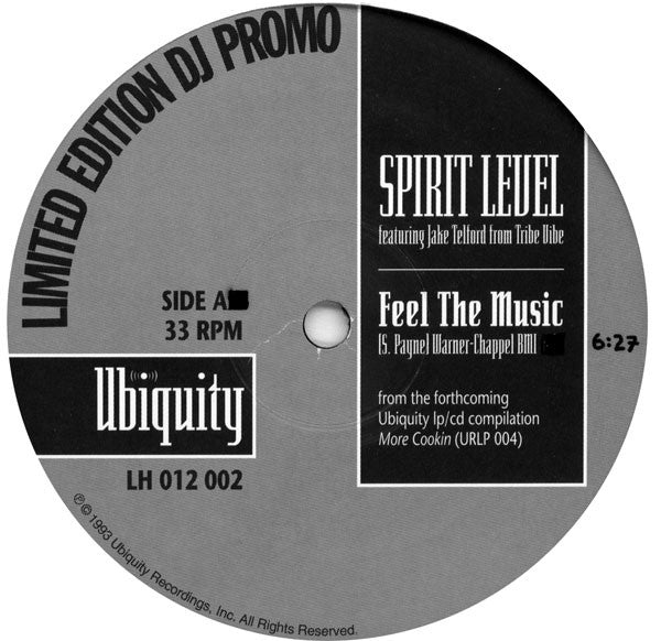 Spirit Level (4) / Slide Five : Feel The Music / Outerspace (12", Ltd, Promo)