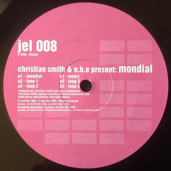 Christian Smith & E.B.E. (2) : Mondial (12")