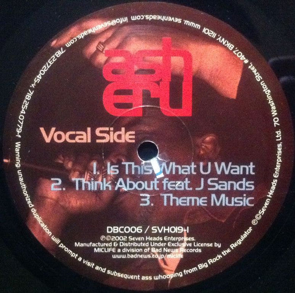 Asheru : Is This What U Want (12")