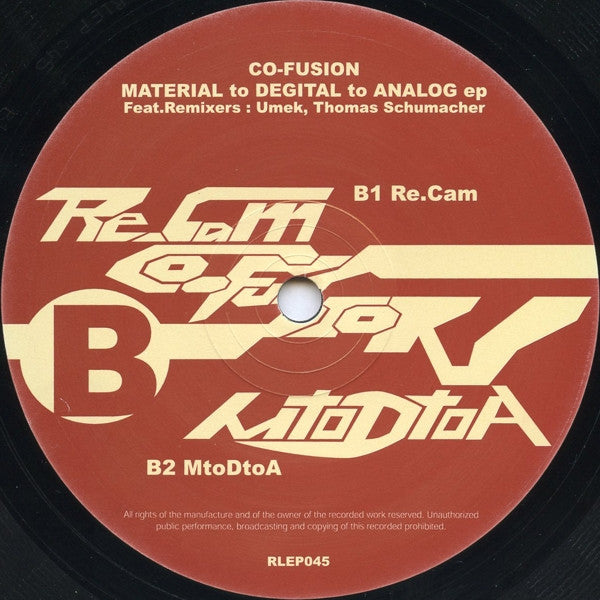 Co-Fusion : Material To Degital To Analog EP (12", EP)