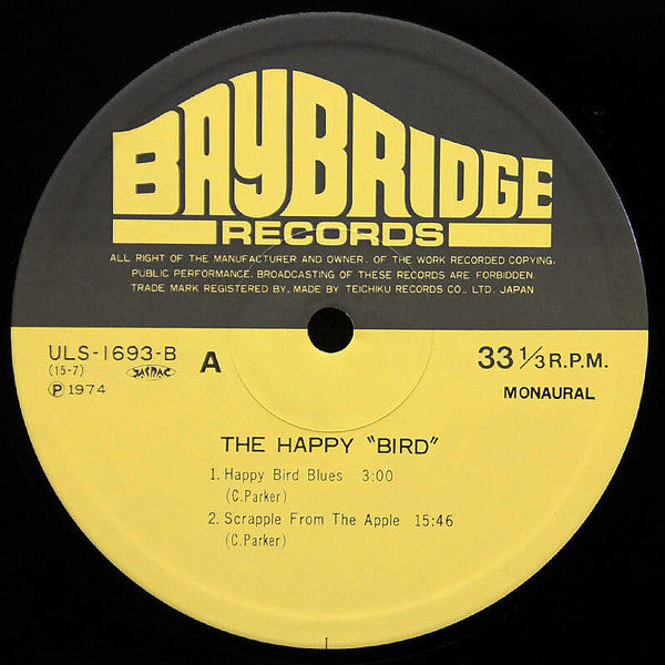 Charlie Parker : The Happy "Bird" (LP, RE)