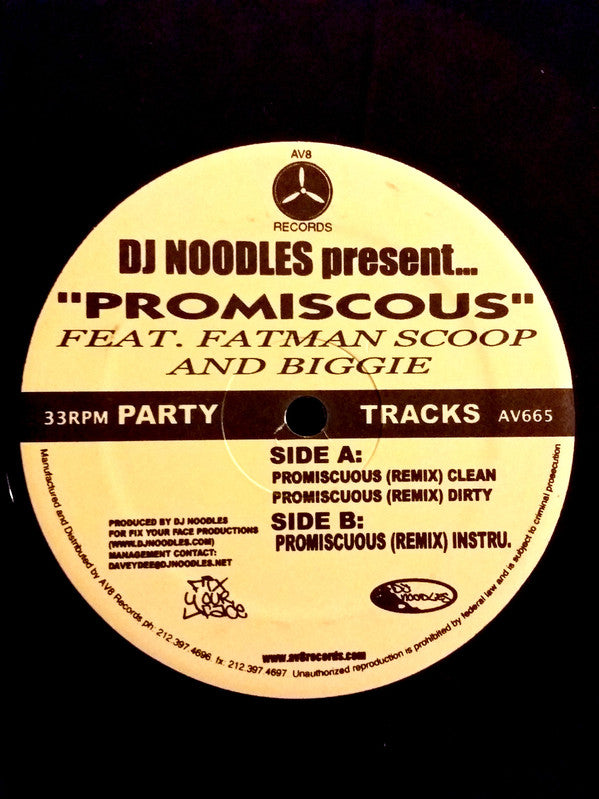 DJ Noodles : Promiscous (12", Maxi)