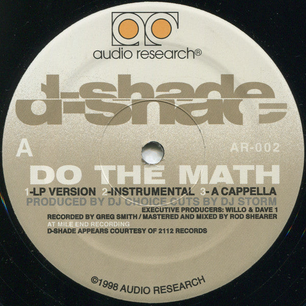 D-Shade : Do The Math / Full Contact (12")