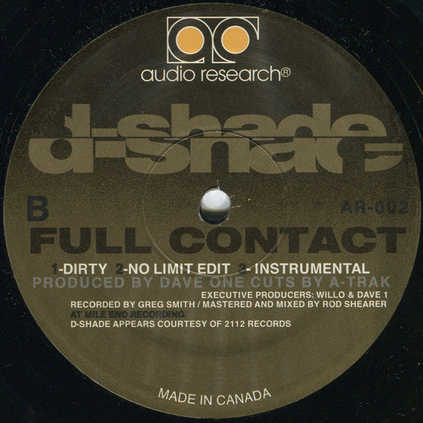 D-Shade : Do The Math / Full Contact (12")