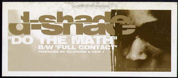 D-Shade : Do The Math / Full Contact (12")