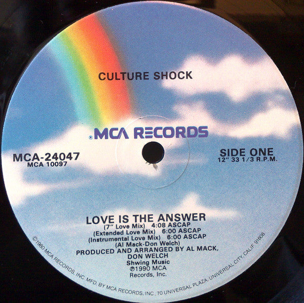 Culture Shock (7) : Love Is The Answer (12")