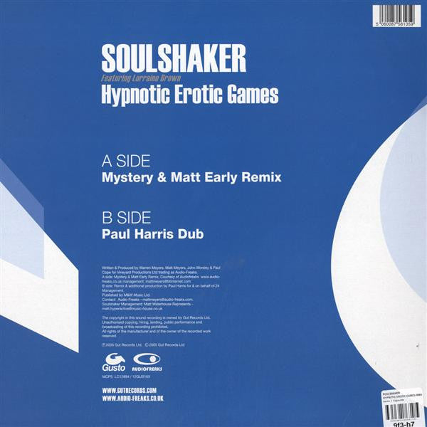 Soulshaker Featuring Lorraine Brown : Hypnotic Erotic Games (12")