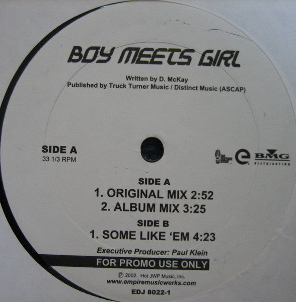 Truck Turner : Boy Meets Girl (12", Promo)