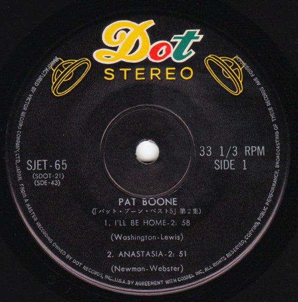 Pat Boone : 5 Big Hits Vol.2 (7", EP)