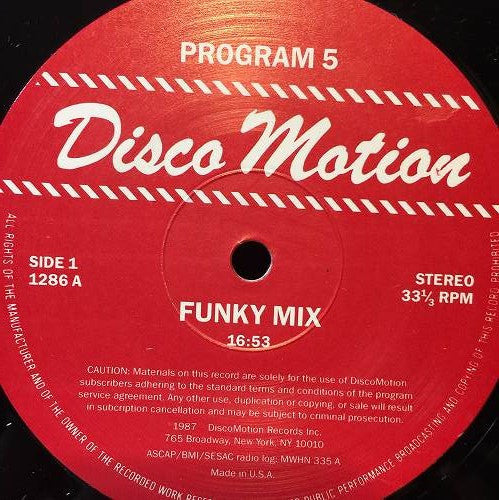 Various : Disco Motion Program 5 (12", Mixed, Unofficial)