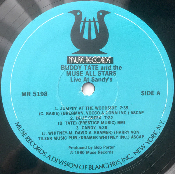 Buddy Tate And The Muse Allstars : Live At Sandy's (LP, Album)