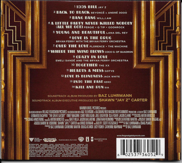 Various : Music From Baz Luhrmann's Film The Great Gatsby (CD, Comp, Gat)