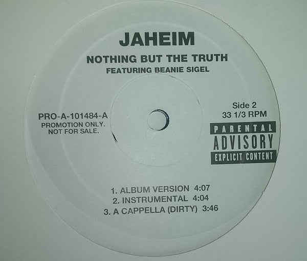 Jaheim Featuring Beanie Sigel : Nothing But The Truth (12", Promo)