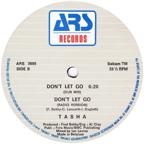 Tasha (5) : Don't Let Go (12")