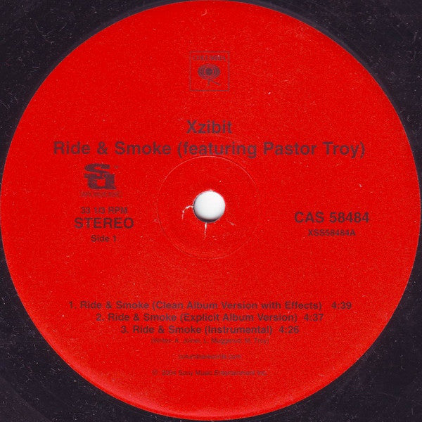 Xzibit Featuring Pastor Troy : Ride & Smoke (12")
