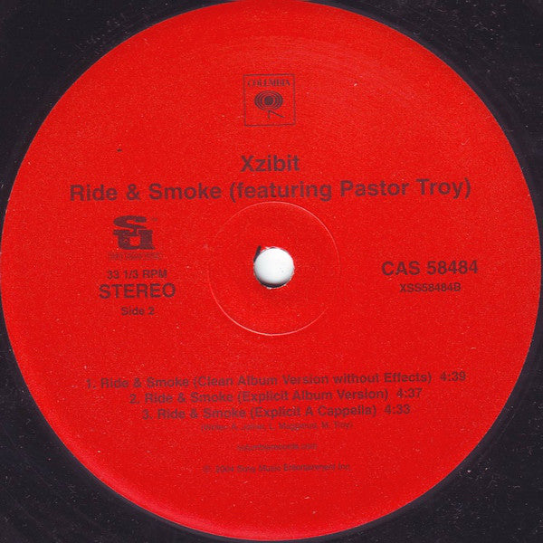 Xzibit Featuring Pastor Troy : Ride & Smoke (12")