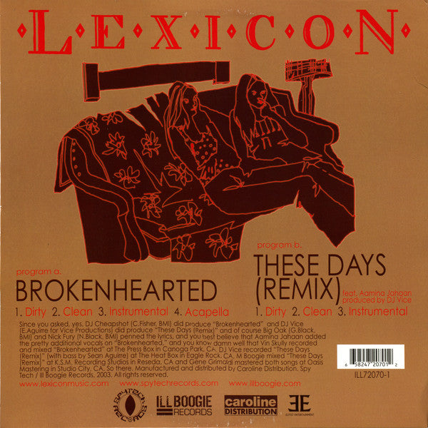 Lexicon (3) : Brokenhearted / These Days (Remix) (12")