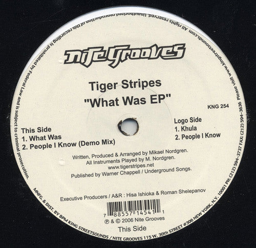 Tiger Stripes : What Was EP (12", EP, Whi)