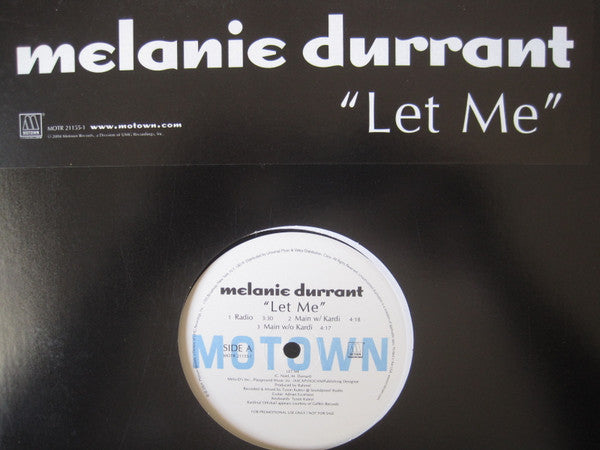 Melanie Durrant : Let Me (12", Promo)