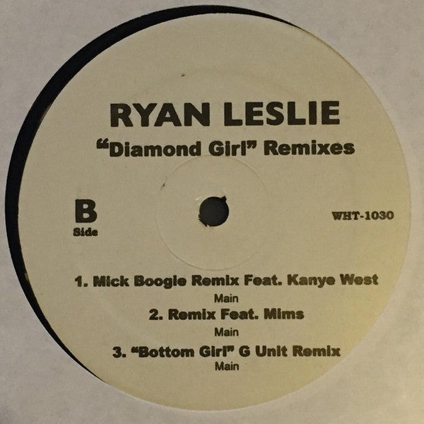 Ryan Leslie : Diamond Girl / Diamond Girl (Remixes) (12", Unofficial)
