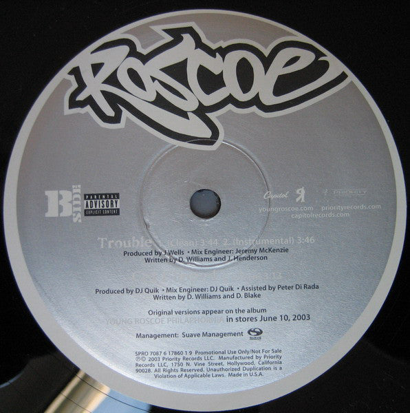 Roscoe : Smooth Sailin' (12", Promo)