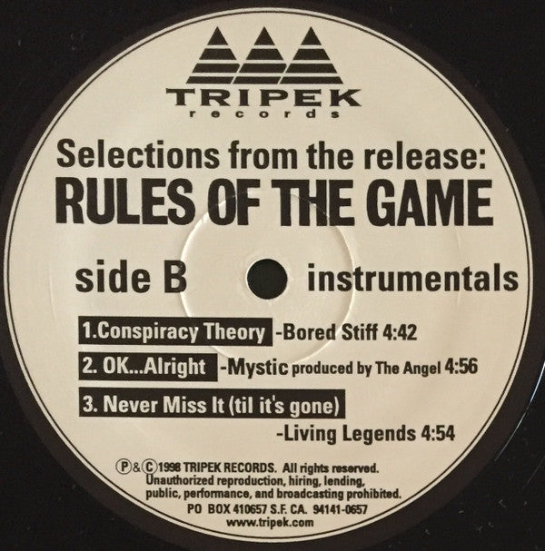 Various : Rules Of The Game (12")
