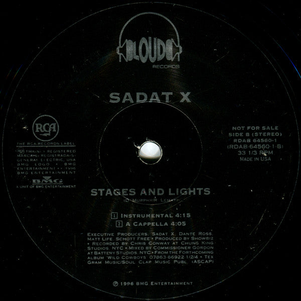 Sadat X : Stages & Lights (12", Promo)