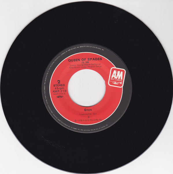Styx : Too Much Time On My Hands (7", Single)