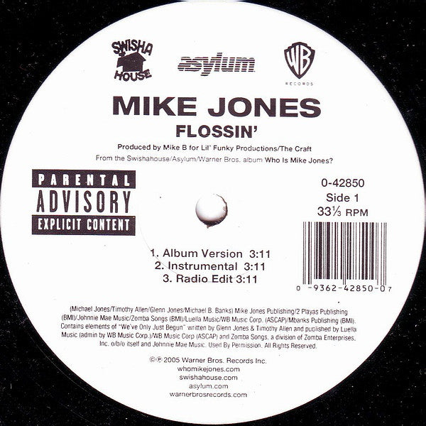 Mike Jones (2) : Flossin' / Screw Dat (12")