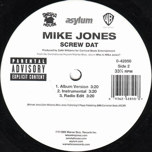 Mike Jones (2) : Flossin' / Screw Dat (12")