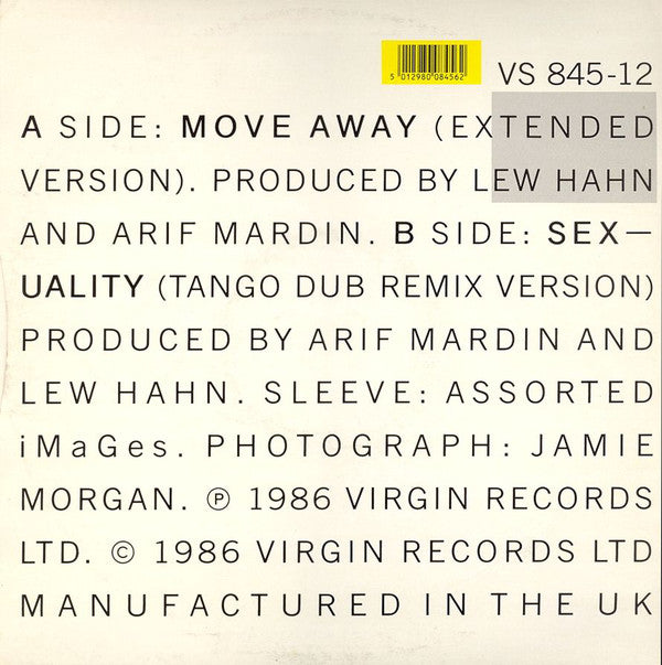 Culture Club : Move Away (Extended) (12", Single)