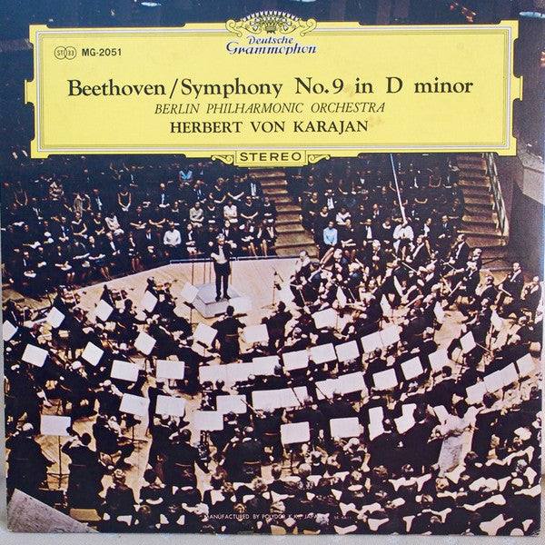 Ludwig van Beethoven - Herbert Von Karajan, Berliner Philharmoniker, Gundula Janowitz, Hilde Rössel-Majdan, Waldemar Kmentt, Walter Berry, Wiener Singverein : Symphonie Nr. 9 (LP, Album, RE)